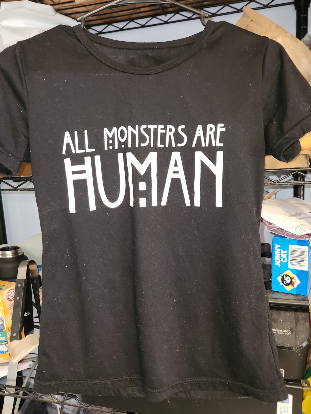 Black Graphic Tee "All Monsters Are Human"